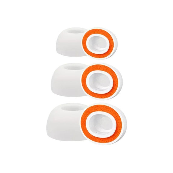 Ανταλλακτικά Σιλικόνης Ακροφύσια για AirPods 3 Pro, Memory Foam, Σετ (L, M, S), Λευκό, White