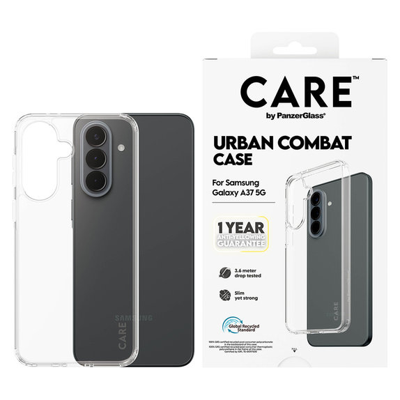 Θήκη Urban Combat για Samsung Galaxy A37, Διάφανο, PanzerGlass