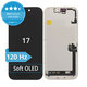 Οθόνη Soft OLED για iPhone 17, Τζάμι αφής + Πλαίσιο, FixPremium 120Hz