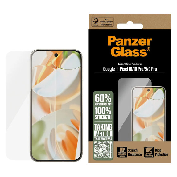 Σκληρυμένο γυαλί για Google Pixel 10/10 Pro/9/9 Pro, Διάφανο, PanzerGlass