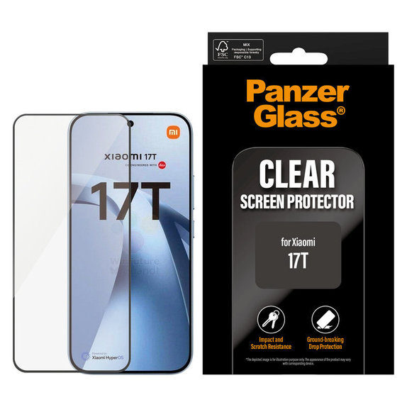 Σκληρυμένο γυαλί UWF για Xiaomi 17T, Μαύρο, PanzerGlass
