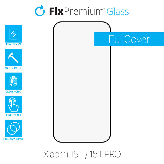 Προστατευτικό Γυαλί FullCover για Xiaomi 15T, 15T Pro, FixPremium