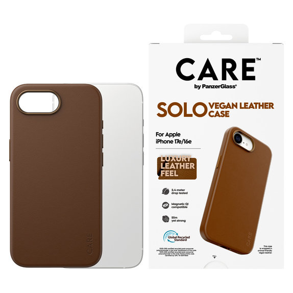 Θήκη Solo για iPhone 17e/16e, Καφέ, PanzerGlass