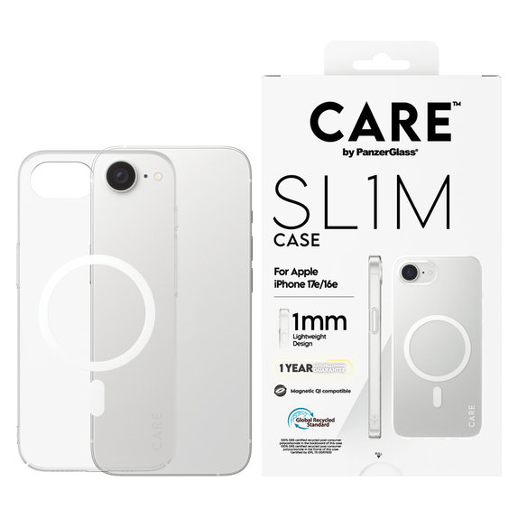 Θήκη SL1M με MagSAFE by PanzerGlass για iPhone 17e/16e, Διάφανο, PanzerGlass