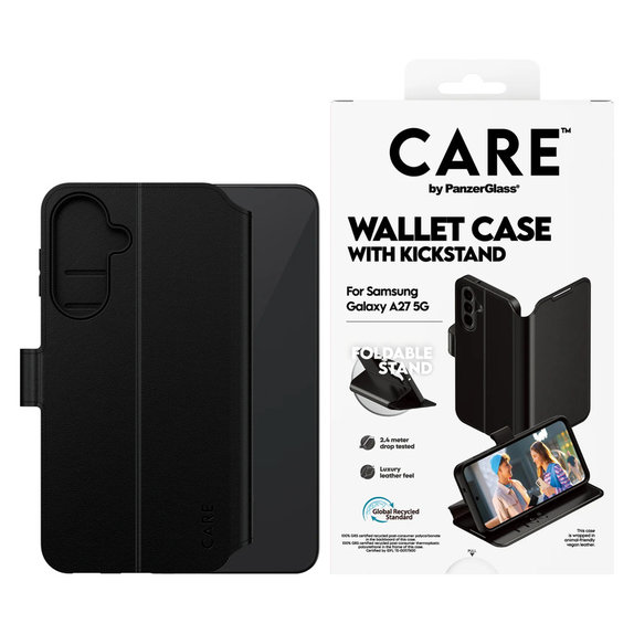 Θήκη Wallet Kickstand για Samsung Galaxy A27, Μαύρο, PanzerGlass