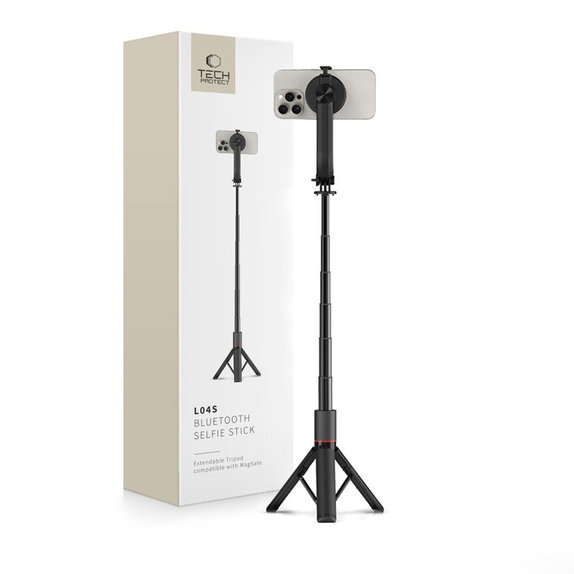 Selfie stick με τρίποδο L04S MagSafe, μαύρη, Tech-Protect