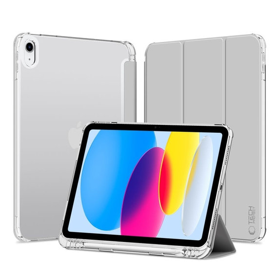 Θήκη Sc Pen Hybrid για iPad 10.9" 10 / 2022 / 11" 11 / 2025, γκρι, Tech-Protect