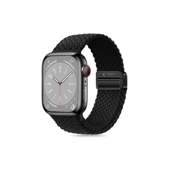 Λουράκι Nylonmag για Apple Watch 8 / 9 / 10 / 11 / SE / Ultra (44 / 45 / 46 / 49 mm), μαύρη, Tech-Protect