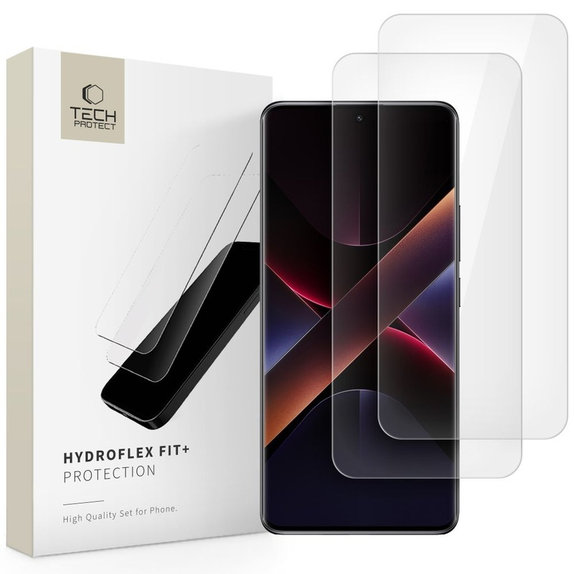 Μεμβράνη υδρογέλης Hydro Flex+ 2-PACK για Xiaomi Redmi Note 14 Pro 5G / 14 Pro+ Plus 5G / Poco X7 5G, διάφανη, Tech-Protect