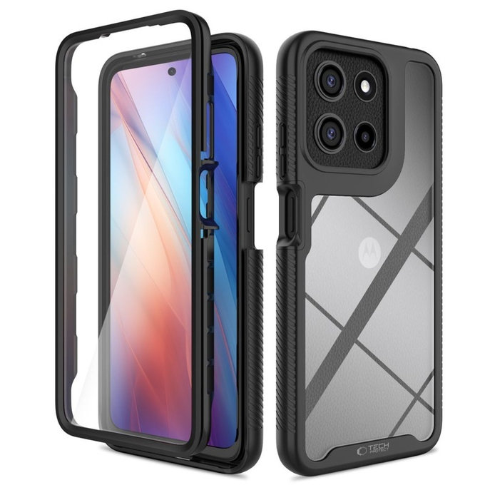 Θήκη Defense για Motorola Moto G15 / G15 Power / G17 / G17 Power / G05 / E15, μαύρη, Tech-Protect