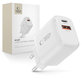 Φορτιστής δικτύου NCA20 2-PORT PD 20W / QC3.0, λευκή, Tech-Protect