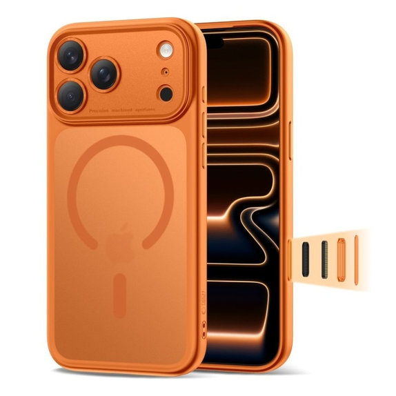 Θήκη MagPeak MagSafe CC για iPhone 17 Pro Max, Matte Cosmic Orange, Tech-Protect