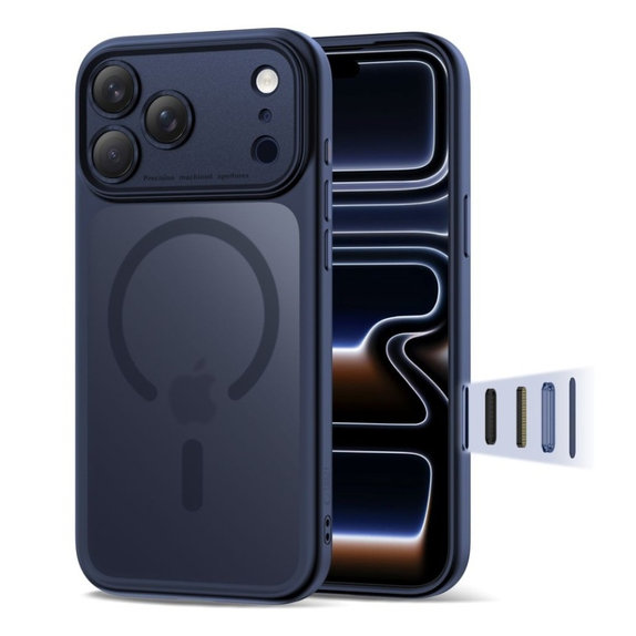 Θήκη MagPeak MagSafe CC για iPhone 17 Pro, Matte Deep Blue, Tech-Protect
