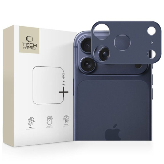 Προστασία κάμερας Camalloy Fit+ για iPhone 17 Pro, Deep Blue, Tech-Protect