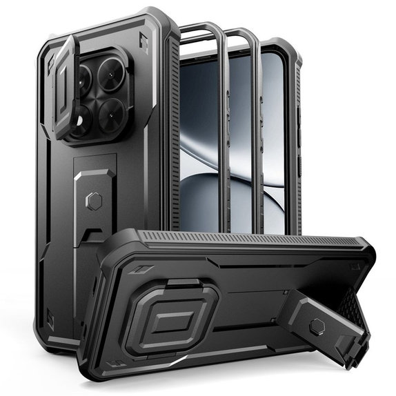 Θήκη Kevlar Cam+ με 2 μπροστινά πλαίσια για Xiaomi Redmi Note 15 Pro 5G, μαύρη, Tech-Protect