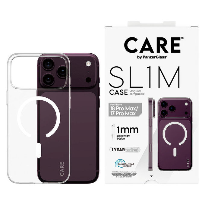 Θήκη SL1M με MagSAFE για iPhone 18 Pro Max/17 Pro Max/16e, Διαφανές, PanzerGlass