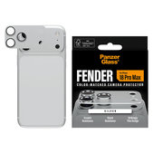 Προστατευτικό καλύμματος φακού Fender για iPhone 18 Pro Max, Ασημί, PanzerGlass