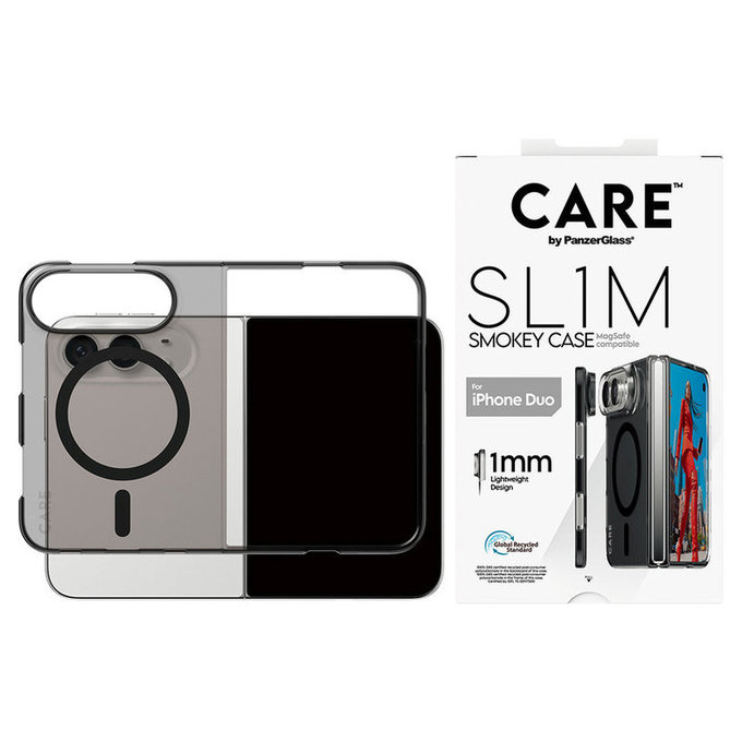 Θήκη SL1M Smokey με μαύρο MagSafe για iPhone Duo, PanzerGlass