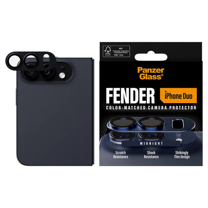 Προστατευτικό καλύμματος φακού Fender για iPhone Duo, Dark Blue, PanzerGlass