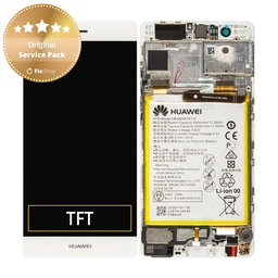 OLED/LCD Display Assembly με Battery για Huawei P9 | 02350RRY | 02350RKF | Λευκό, White | Service Pack
