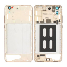 Μεσαίο Πλαίσιο + Φακός Κάμερας για Huawei Y6 II | Χρυσαφί | Gold | 51661APV | Genuine Service Pack