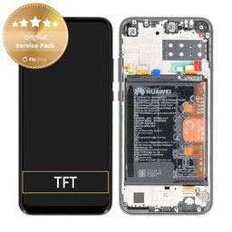 OLED/LCD Display Assembly με Battery για Huawei P40 Lite E | 02353FMW | Midnight Black | Service Pack