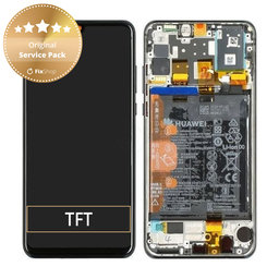 OLED/LCD Display Assembly με Battery για Huawei P30 Lite (2020) | 02352PJM | Midnight Black | Service Pack