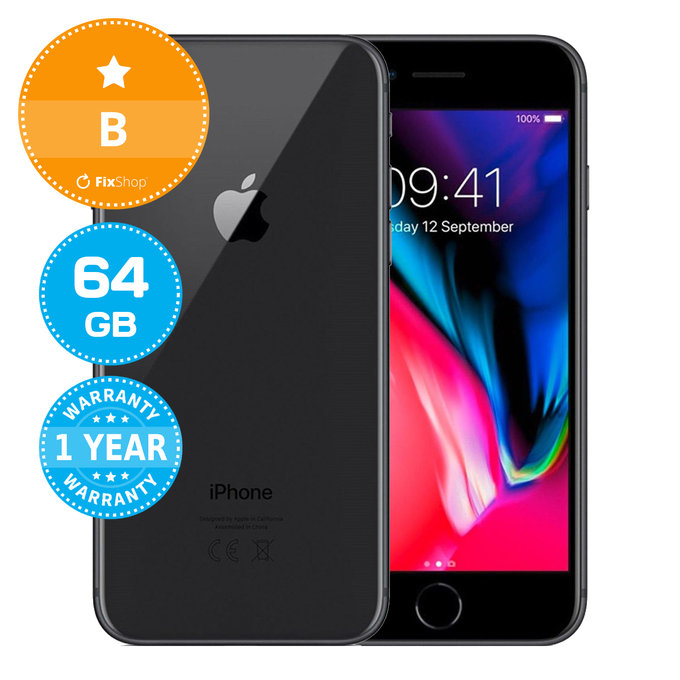 Apple iPhone 8 Space Gray 64GB B Ανακατασκευασμένο