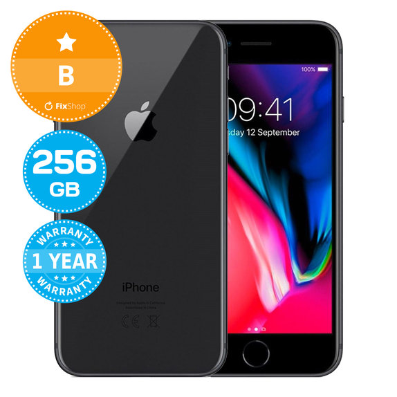 Apple iPhone 8 Space Gray 256GB B Ανακατασκευασμένο