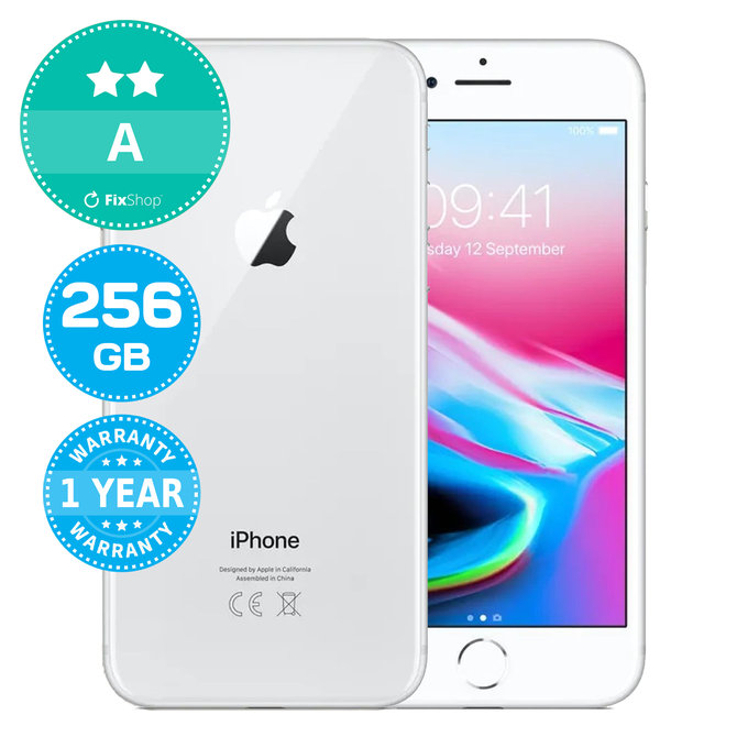 Apple iPhone 8 Silver 256GB A Ανακατασκευασμένο