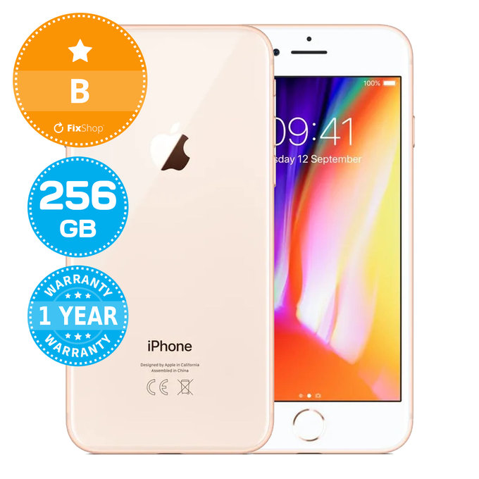 Apple iPhone 8 Gold 256GB B Ανακατασκευασμένο