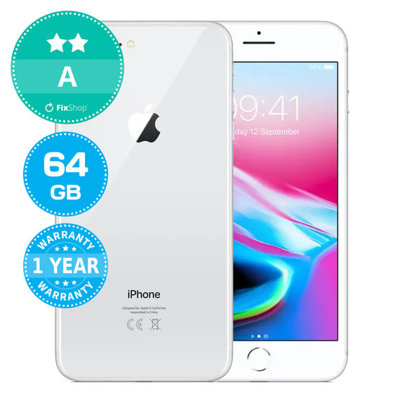 Apple iPhone 8 Plus Silver 64GB A Ανακατασκευασμένο