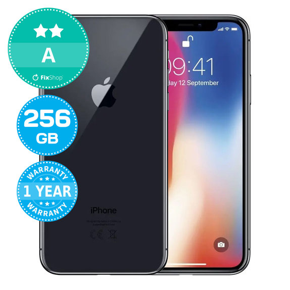 Apple iPhone X Space Gray 256GB A Ανακατασκευασμένο