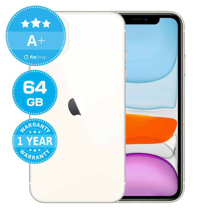 Apple iPhone 11 White 64GB A+ Ανακατασκευασμένο