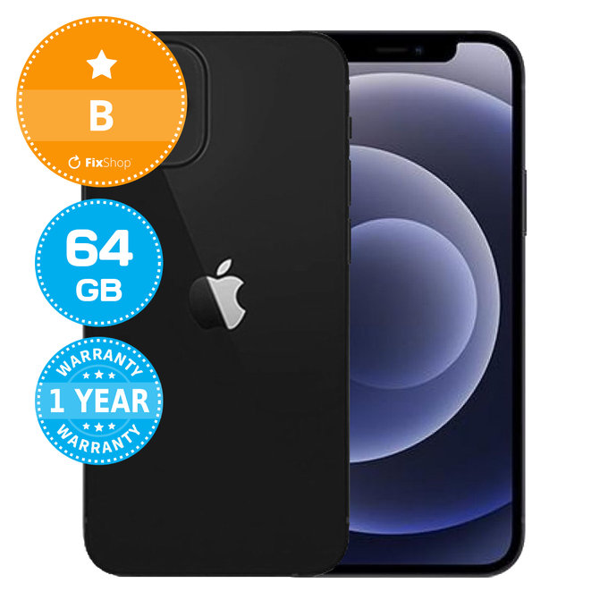 Apple iPhone 12 Mini Black 64GB B Ανακατασκευασμένο