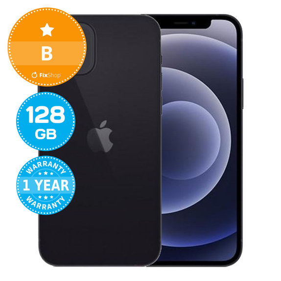 Apple iPhone 12 Black 128GB B Ανακατασκευασμένο