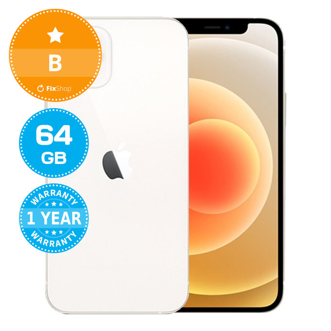Apple iPhone 12 White 64GB B Ανακατασκευασμένο