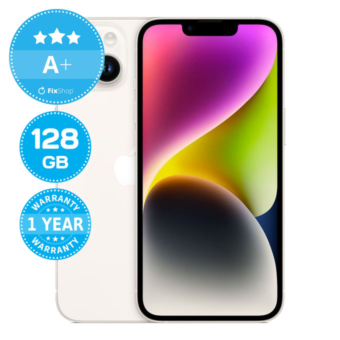 Apple iPhone 14 Starlight 128GB A+ Ανακατασκευασμένο
