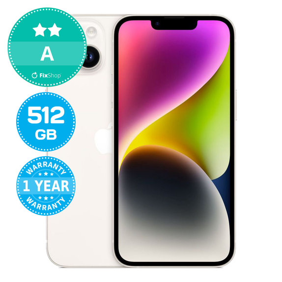 Apple iPhone 14 Starlight 512GB A Ανακατασκευασμένο