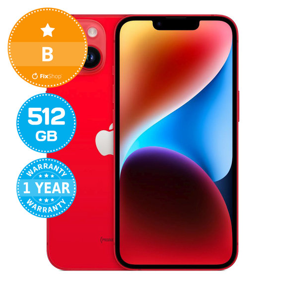 Apple iPhone 14 (PRODUCT)RED 512GB B Ανακατασκευασμένο
