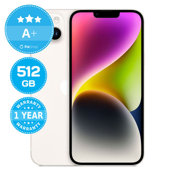 Apple iPhone 14 Plus Starlight 512GB A+ Ανακατασκευασμένο