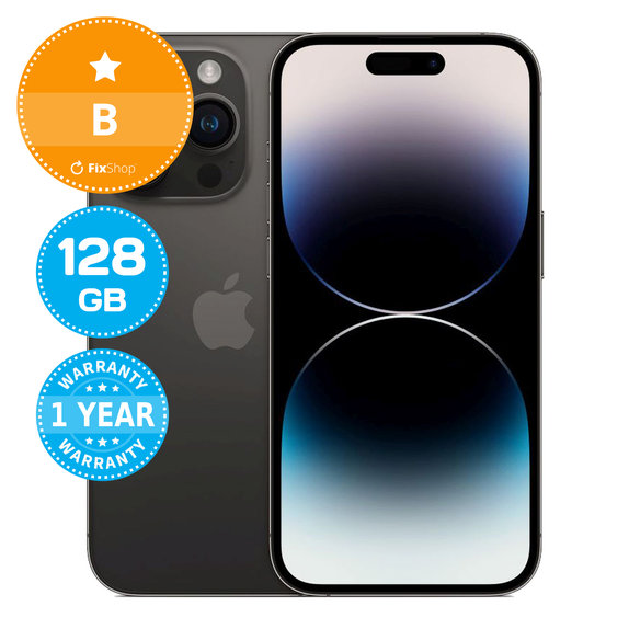 Apple iPhone 14 Pro Space Black 128GB B Ανακατασκευασμένο