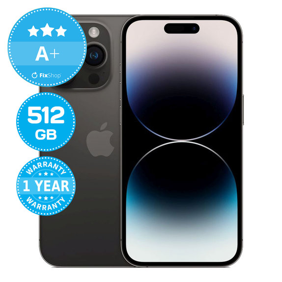Apple iPhone 14 Pro Space Black 512GB A+ Ανακατασκευασμένο