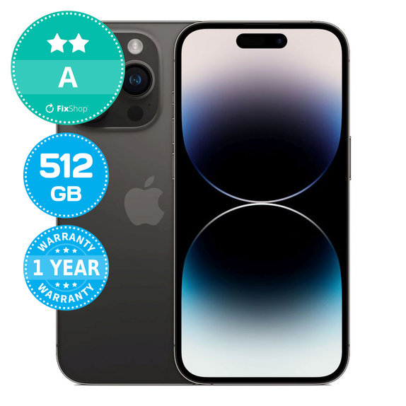 Apple iPhone 14 Pro Space Black 512GB A Ανακατασκευασμένο