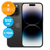Apple iPhone 14 Pro Space Black 512GB B Ανακατασκευασμένο