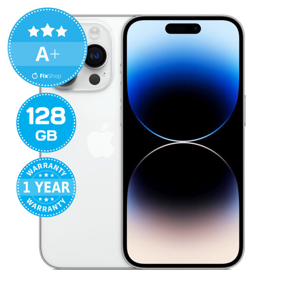 Apple iPhone 14 Pro Silver 128GB A+ Ανακατασκευασμένο