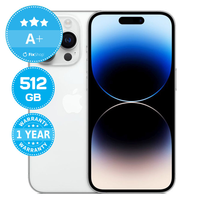 Apple iPhone 14 Pro Silver 512GB A+ Ανακατασκευασμένο
