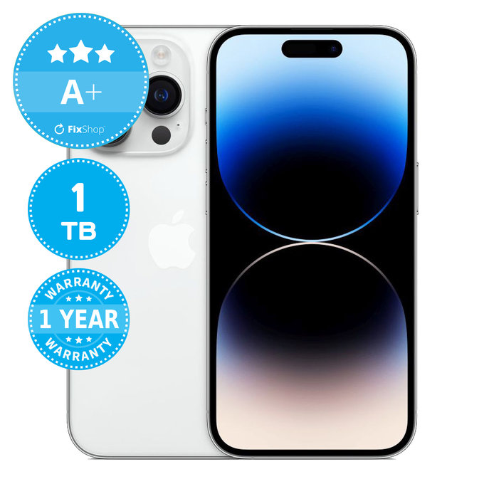 Apple iPhone 14 Pro Silver 1TB A+ Ανακατασκευασμένο