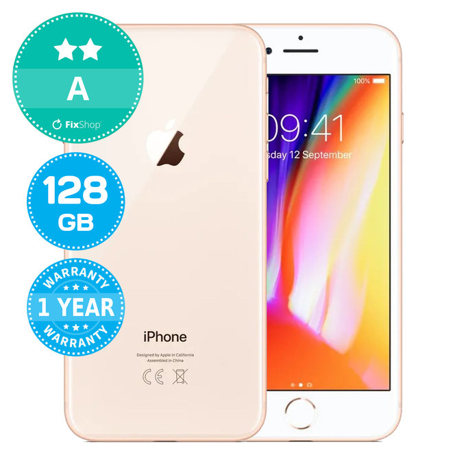 Apple iPhone 8 Gold 128GB A Ανακατασκευασμένο
