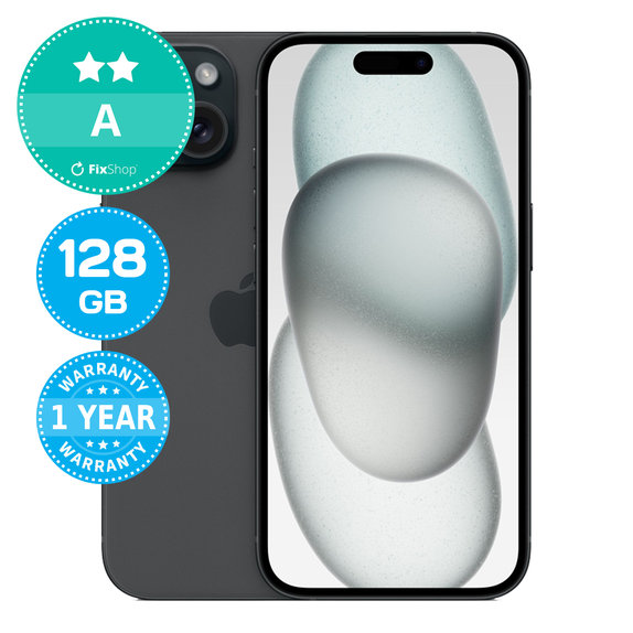 Apple iPhone 15 Black 128GB A Ανακατασκευασμένο